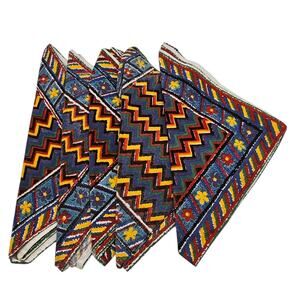 Set of 5 Vintage Cost Plus World Market 100% Cotton Napkins Southwestern